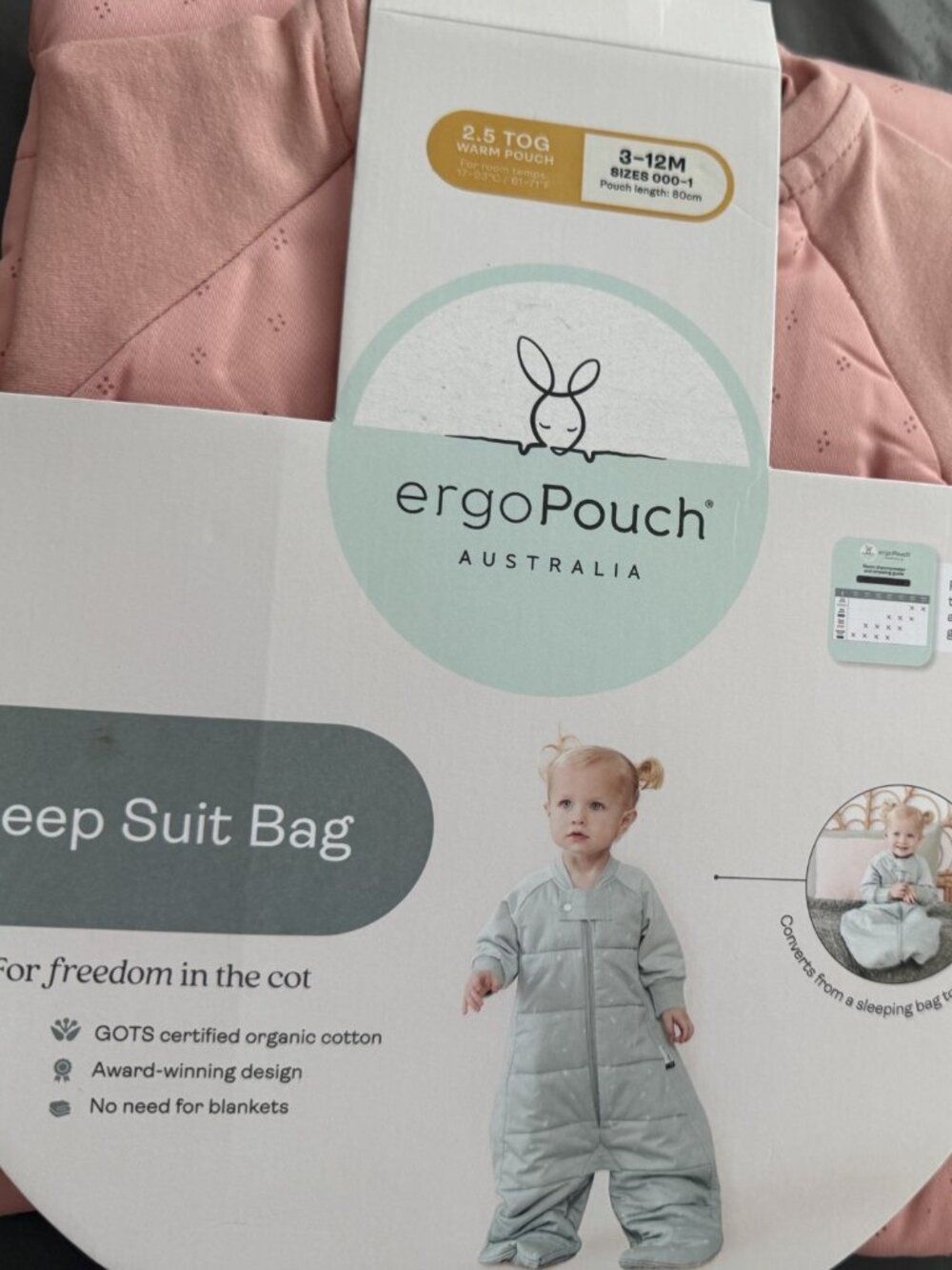 Organic Cotton Long Sleeve Sleep Suit Bag